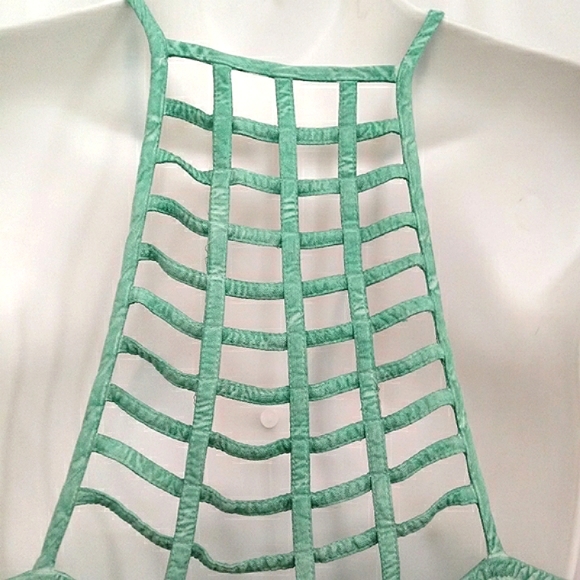 RVCA Fight Or Flight Washed Aqua Green Caged Back Tank - Picture 8 of 10